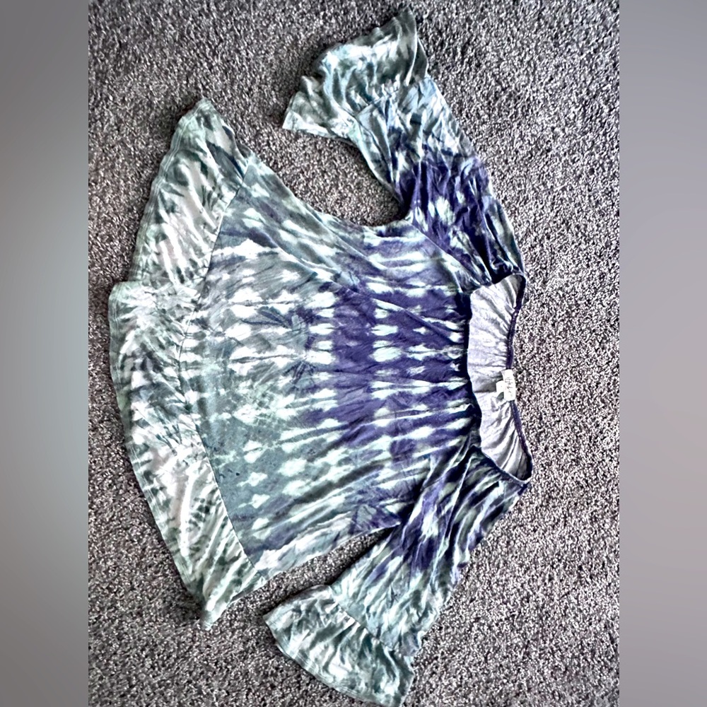 Tie dye flare shirt